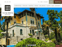 Tablet Screenshot of hotelvillaastra.com